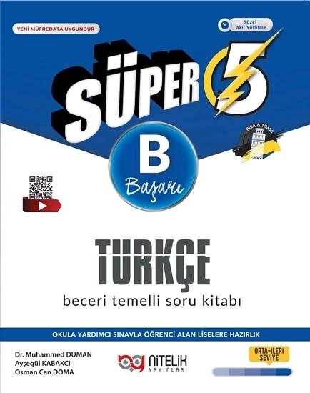 Nitelik Yayınları 5. Sınıf Türkçe (B) Beceri Temelli Soru Kitabı Yeni