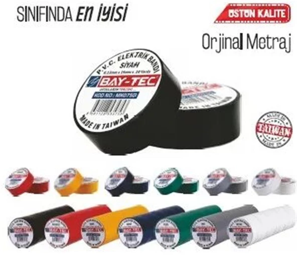 Bay-Tec Kırmızı 10 Lu Elektrik Bandı