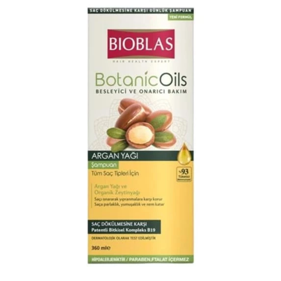 BİOBLAS Botanic Oils Argan Şampuan 360 Ml