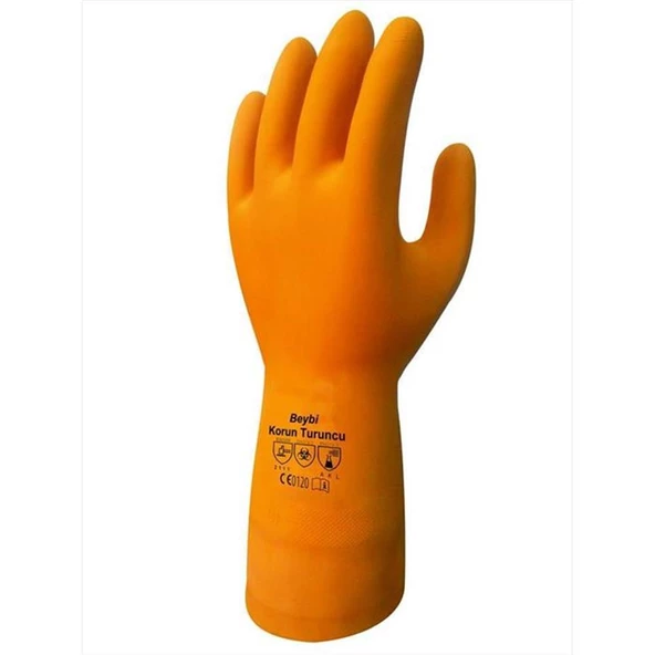 Beybi 10 Beden 10 Lu Korun Yeşil Nitril Kimyasal Eldiven