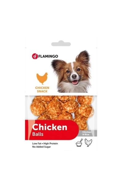 Flamingo Tavuk Etli Ve Pirinçli Top Köpek Ödülü 75 gr