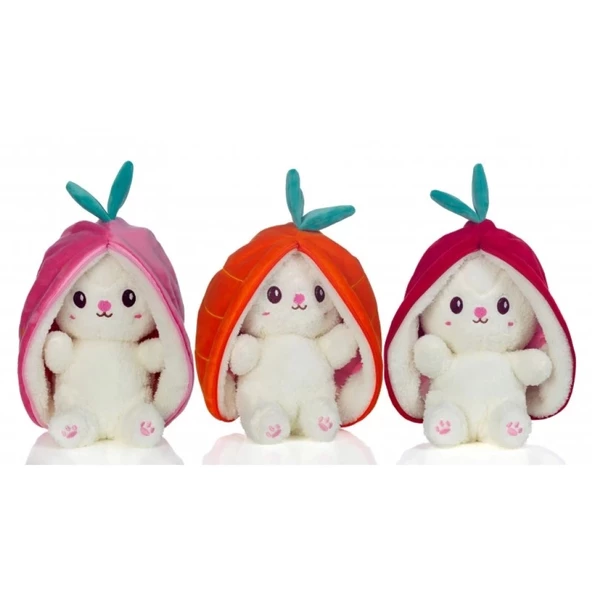 Çilekli Tavşan Peluş 35 CM