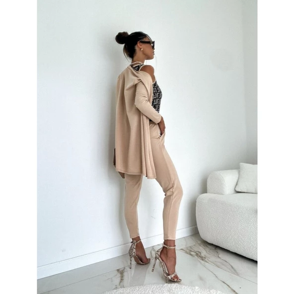 Lucky Life Kadın Uzun Kollu Krep üçlü Takım - Resim 10