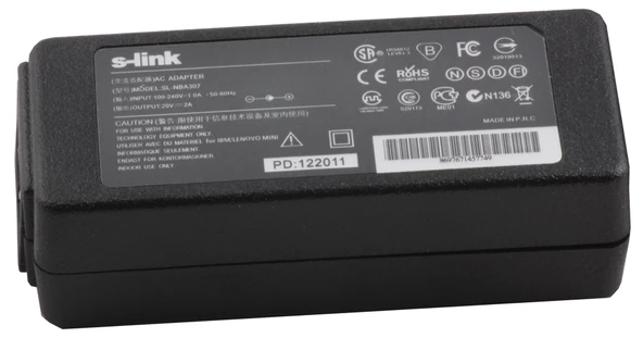 S-link 40W 20V 2A 5.5x2.5 Notebook Adaptörü