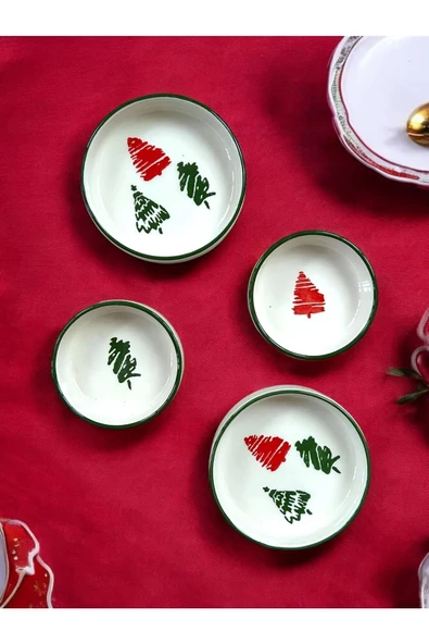 Yılbaşı Desen Tokyo 4 lü Çerezalik Sunum Kase - 2