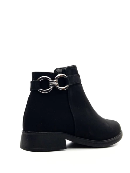 Potinonline 1446 Kadın Tokalı Fermuarlı Kısa Bot - 3