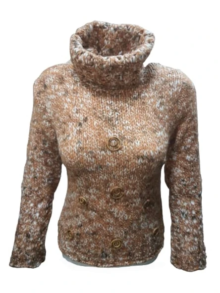 Alegria Kadın El Örgü Tam Balıkçı Kazak St-01549 ürün görseli