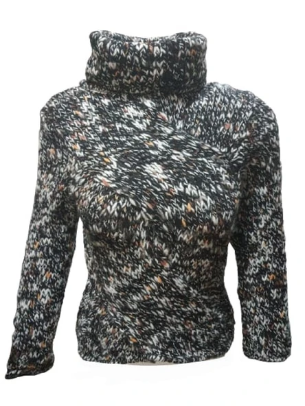 Alegria Kadın El Örgü Tam Balıkçı Kazak St-01549 - Resim 3