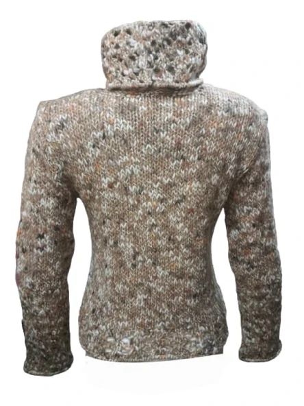 Alegria Kadın El Örgü Tam Balıkçı Kazak St-01549 - Resim 6