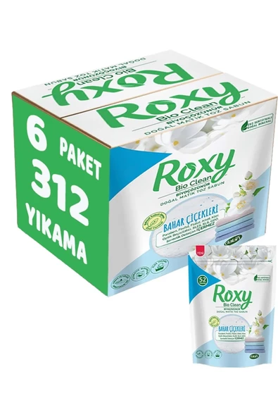 Roxy Matik Sabun Tozu Bahar Çiçekleri 1600 Gr 52 Yıkama x 6 Paket