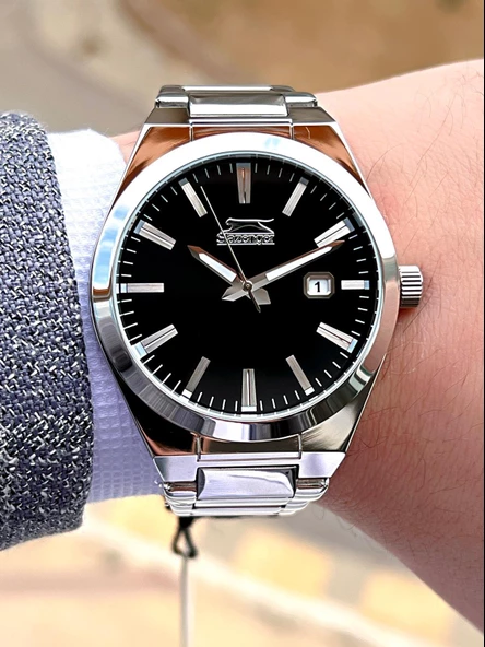 Slazenger Damatlık Ve Takım Elbiye Özel Çelik Kordon 5 Atm Suya Dayanıklı Erkek Kol Saati SL545.A03 - Resim 3