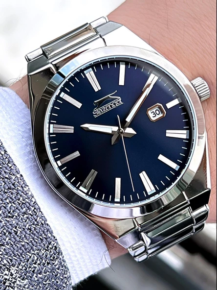Slazenger Damatlık Ve Takım Elbiye Özel Çelik Kordon 5 Atm Suya Dayanıklı Erkek Kol Saati SL545.A04 - Resim 2