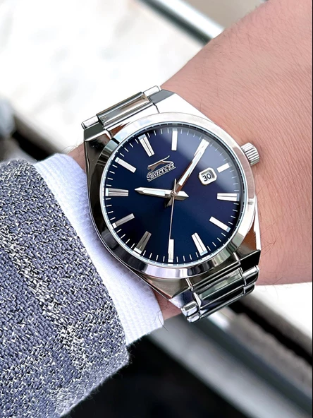 Slazenger Damatlık Ve Takım Elbiye Özel Çelik Kordon 5 Atm Suya Dayanıklı Erkek Kol Saati SL545.A04 - Resim 3