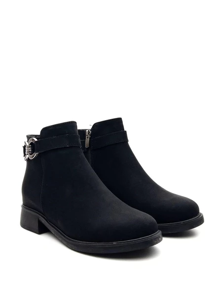 Potinonline 1446 Kadın Tokalı Fermuarlı Kısa Bot - 2