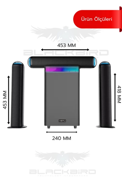 Hepu HP-TV01 3+1 Surround Ev Sinema Ses Sistemi - 2