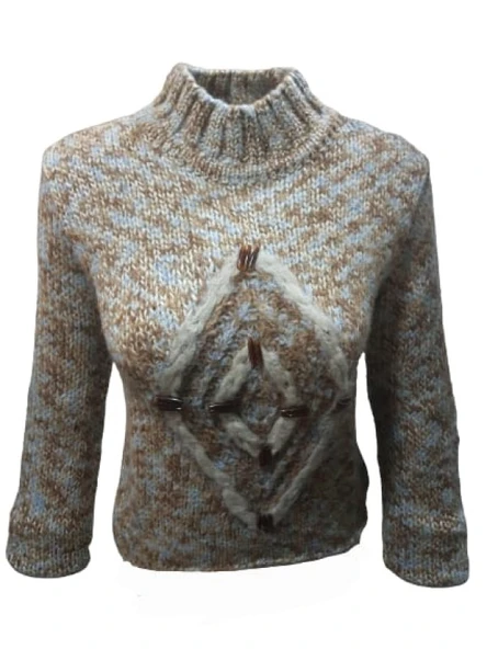 Opss Kadın El Örgü Kazak St-01521 - Resim 3