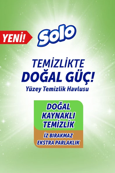 Solo Temizlikte Doğal Güç Beyaz Sabun Ferahlığı Yüzey Temizlik Havlusu 100 Yaprak 3 Adet - 3
