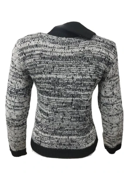 Hemera H00038 Kadın El Örgü Boğazlı Kalın Kazak - Resim 4