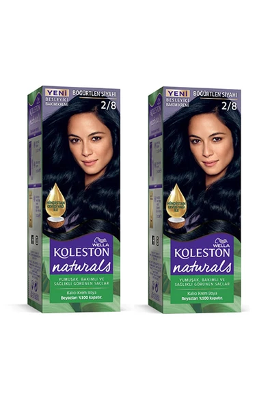 Naturals Saç Boyası Böğürtlen Siyahı 2/8 2x Paket