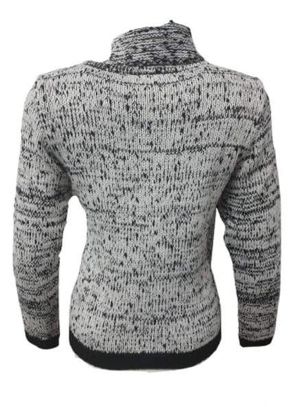 Hemera H00038 Kadın El Örgü Boğazlı Kalın Kazak - Resim 8