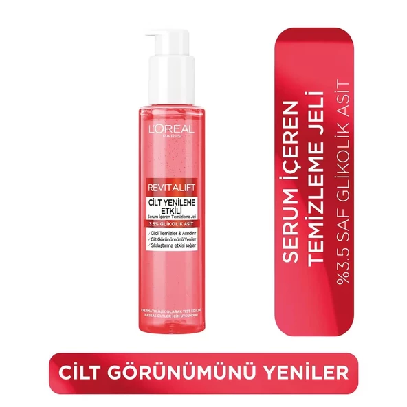 Loreal Revıtalıft Glikolik Asid Cilt Yenileyici  Temizleme Jeli 150 Ml