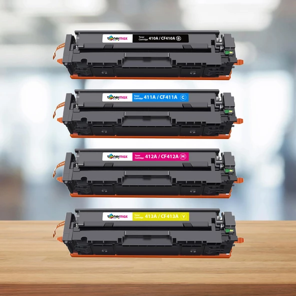 HP Colour LaserJet Pro M452dn Muadil Toner Takım / HP CF410A Takım Muadil Toner