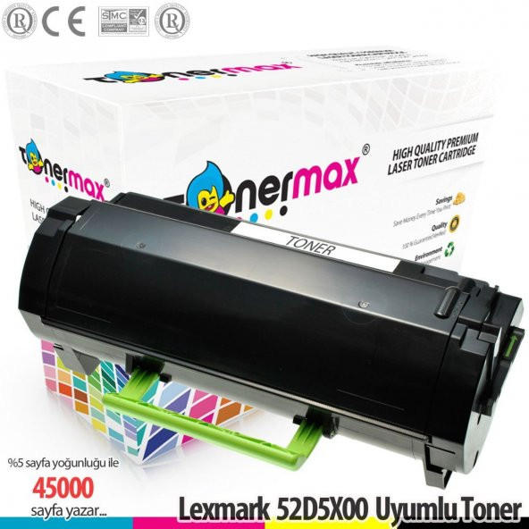 Lexmark MX810dte Muadil Toner / Lexmark 625X / 52D5X00 Muadil Toner - 10