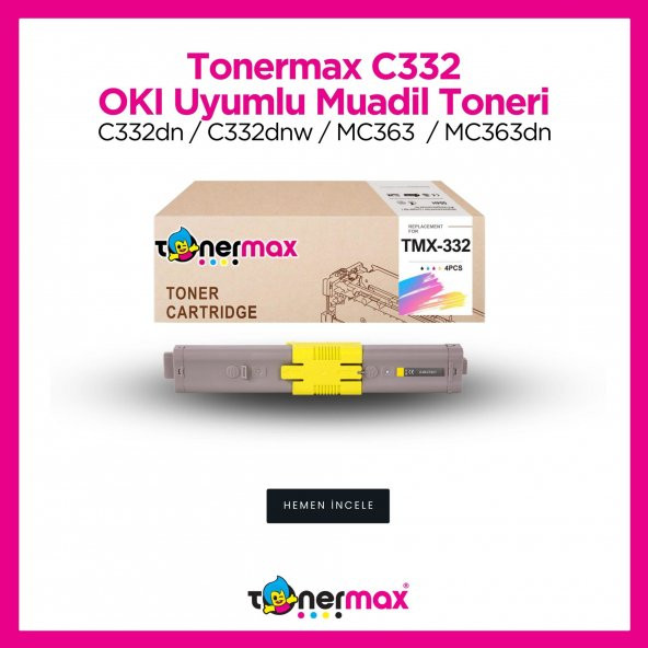 OKI C332dn Muadil Toner Sarı