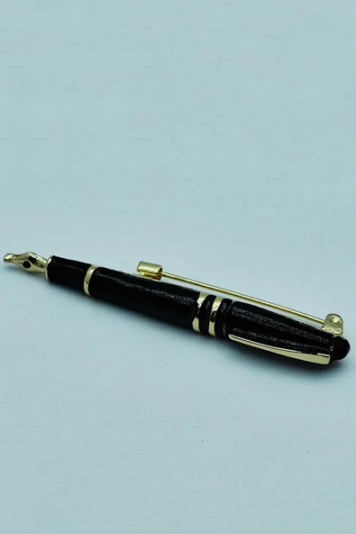 Dolma Kalem Şeklinde Broş - Resim 3