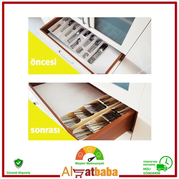 DecoBella 5 Bölmeli Çekmece Kaşıklık - 4