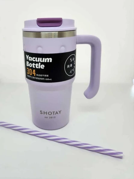 Shotay Termos Bardak Seyahat ve Outdoor 650Ml Lila - 2