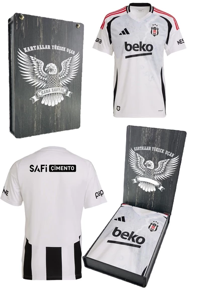 Beşiktaş Orijinal 24-25 Beyaz Forma Hediyelik Ahşap Kutulu