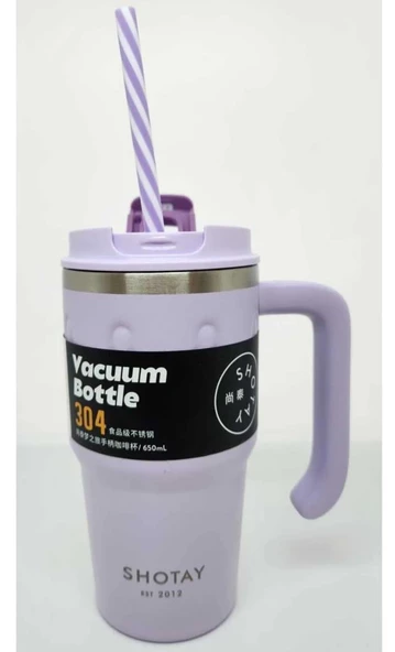 Shotay Termos Bardak Seyahat ve Outdoor 650Ml Lila - 3