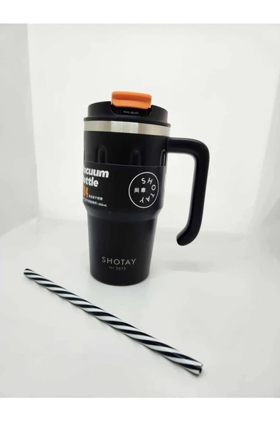 Shotay Termos Bardak Seyahat ve Outdoor 650Ml Siyah - 4