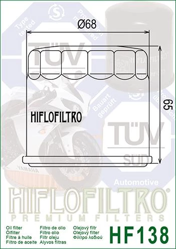 Hiflo Hf138 2012-2018 Suzuki GW250 Inazuma Uyumlu Yağ Filtresi - 2
