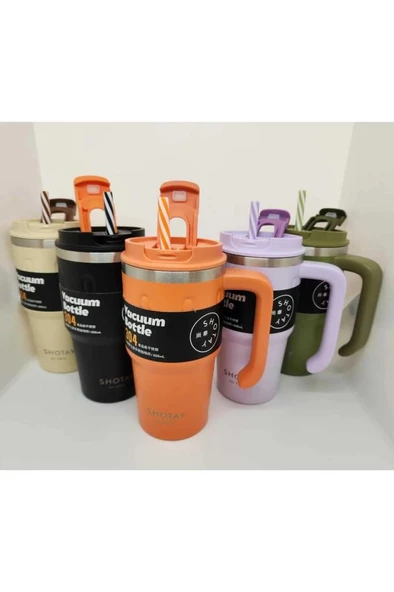 Shotay Termos Bardak Seyahat ve Outdoor 650Ml Siyah - 5