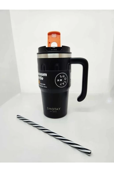 Shotay Termos Bardak Seyahat ve Outdoor 650Ml Siyah - 2