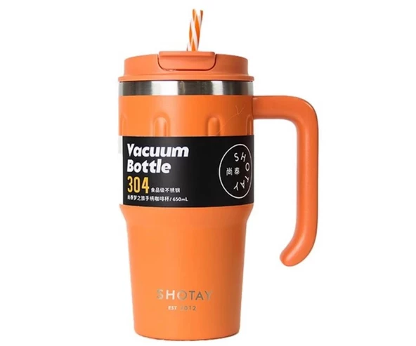 Shotay Termos Bardak Seyahat ve Outdoor 650Ml Turuncu