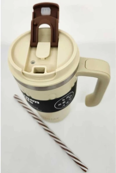 Shotay Termos Bardak Seyahat ve Outdoor 650Ml Krem - 3