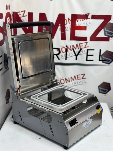 Sönmez Vakum Büyük Küvet Tabak Kapatma Makinesi 325*265 Küvet Tabak Yapıştırma Makinası ürün görseli 1
