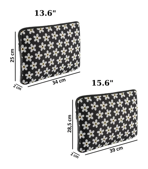 Notebook Laptop Macbook Çantası 13"-13.6"-14"-15.6" inç - 800-DÜZ Papatya Desenli - 6