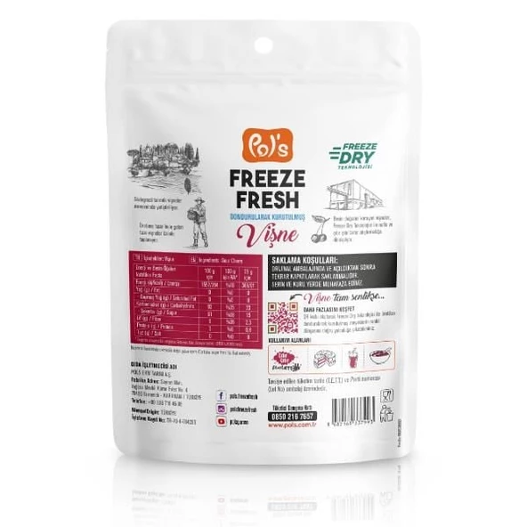 Pol s Freeze Fresh Dondurularak Kurutulmuş Vişne 25g - 2