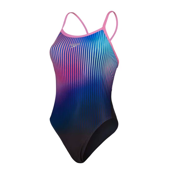 Speedo Placement Turnback Kadın Mayosu (Renkli)