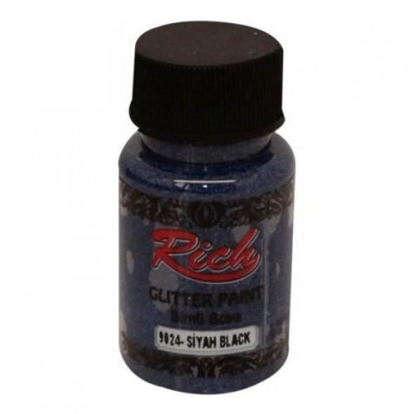 Rich Glitter Paint Sim Boya Siyah 9024