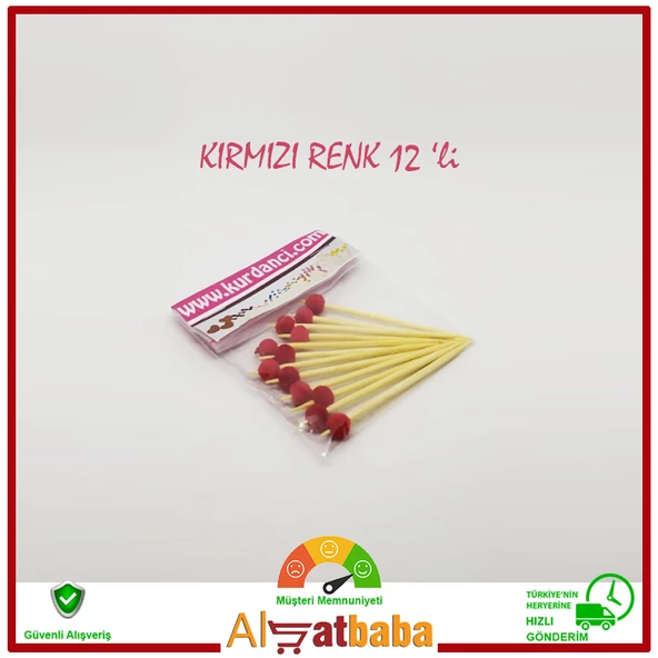 Kullan At 5X12'li Kadife Boncuk Süslü Parti Kürdanı - 2