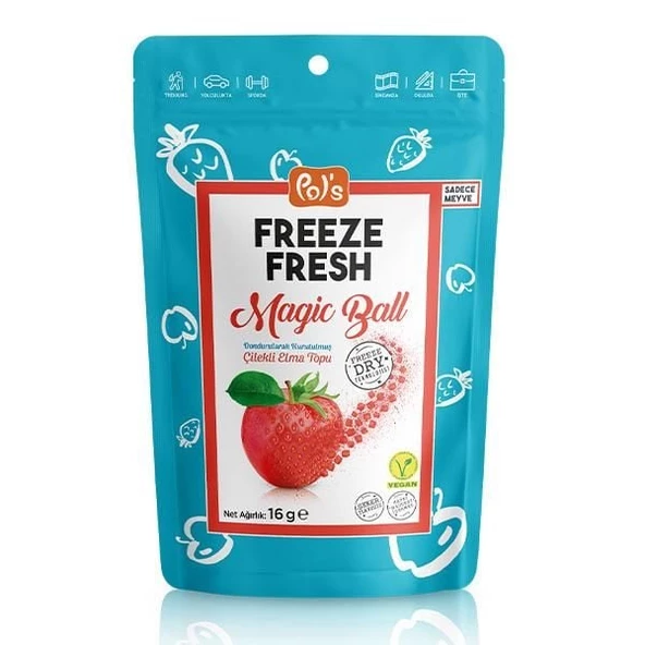 Pol s Freeze Fresh Magic Ball Çilekli Elma Topu 16 gr