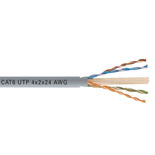 100 Metre Cablox Gri Pe Cca 4X2X24 24 Awg Lan Cat6 U/Utp İndoor Box