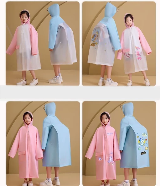 Su Geçirmez Çocuk Yağmurluk, Çanta Bölmeli (Kendi Desenini Yarat! ) - 11