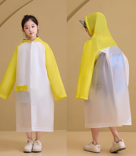 Su Geçirmez Çocuk Yağmurluk, Çanta Bölmeli (Kendi Desenini Yarat! ) - 3