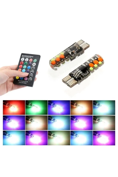 Park Ampulü Rgb T10 Park Ampulü Renk Değiştiren Kumandalı - 2